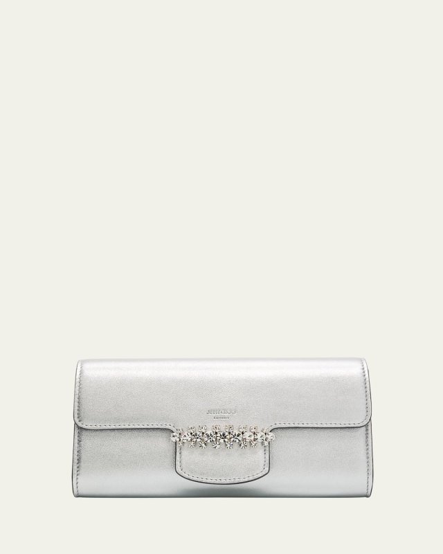 Bing Crystal Metallic Leather Wallet